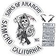 MC Patch, Sons of Patch Anarchy Biker Motorcycle Back Patches Iron On Embroidered SOA Patches Kids Size 25cm
