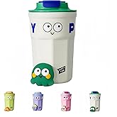 IRNATO Cute Women's 12 oz Coffee Mug, Double Wall Stainless Steel Coffee Mug, Reusable, Leakproof Travel Mug with Lid and Handle, Great Gift for Women and Girls