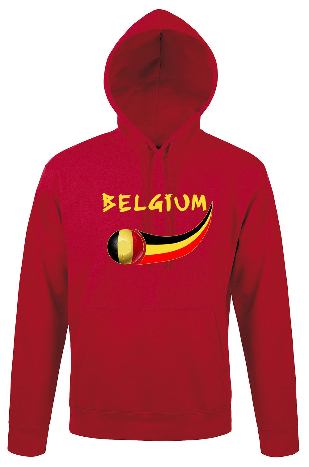 Supportershop Men Belgium Hooded Sweatshirt - Red, Medium