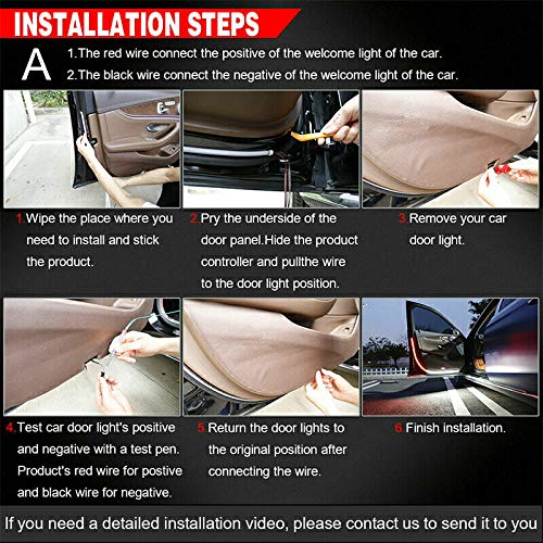 2pcs Universal Car Door Warning Lights Accessories Light 47.2\