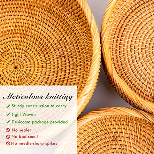 Bread Baskets For Serving Fruit Vegetable Bowl With Straw Organizing