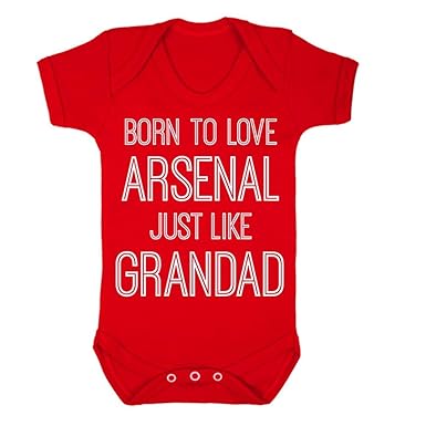 personalised arsenal baby grow