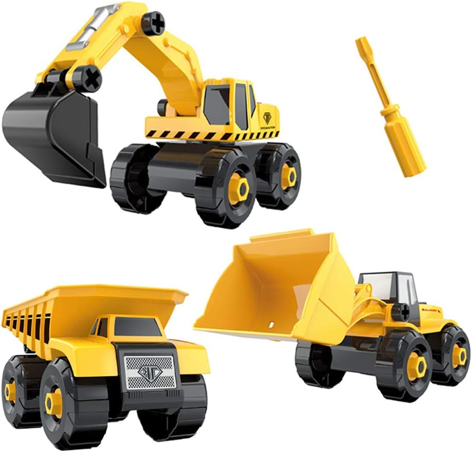 Pveath Digger Take Apart Toy,Diggers and Dumpers,Bulldozer Toys Set