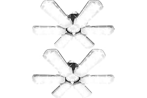 DAJOUJS LED Garage Ceiling Lights 2Pack: 150W 15000LM Garage LED Lights Screw in, 6500K Garage Lights Ceiling LED Fit for E26 E27 Bulb Socket, Shop Lights for Garage, Stairway, Workshop,Barn Basement