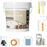 DWIL Tub Refinishing Kit, Epoxy Tub &amp; Tile Paint, 20X Thicker Self-Leveling Bathtub Paint with Tools, Waterproof, Low Odor, High Gloss White Tub Paint for Bathtub, Tile, Sink &amp; Shower-1 Bathtub Size