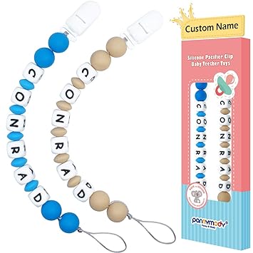 personalized pacifier clip with name