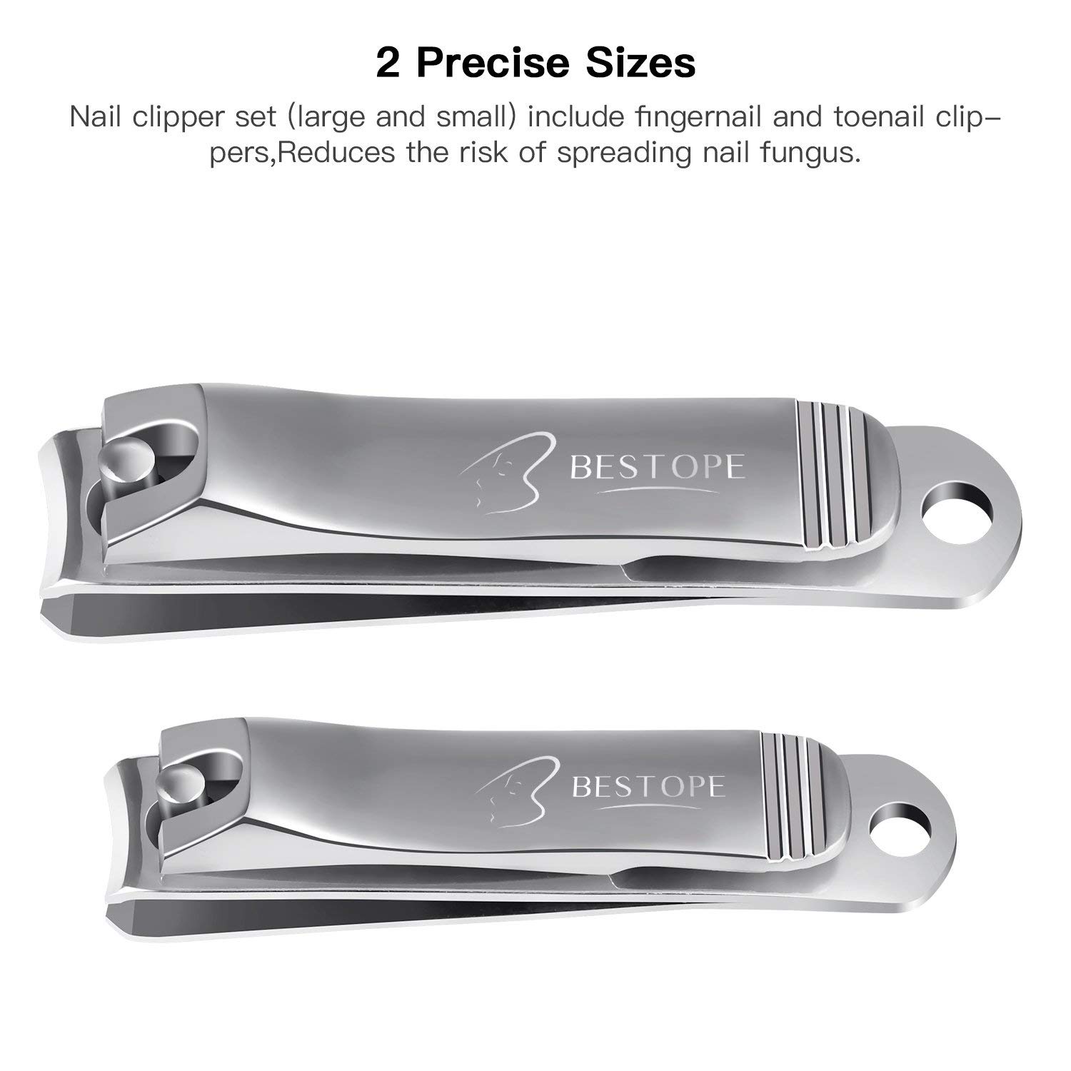 BESTOPE Nail Clipper Set Sharp Fingernail Clippers Toenail Clippers Nail Cutter Stainless Steel Sturdy Nail Trimmer for Men and Women: Beauty