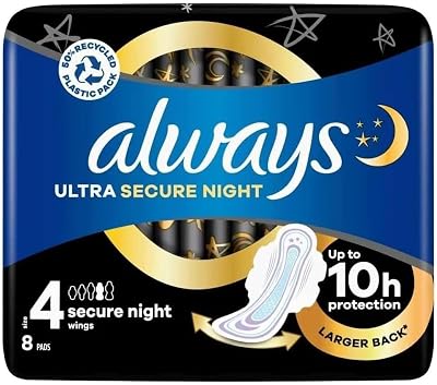 Always Ultra Secure Night Size 4 with Wings 8CTx20