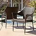 Del Mar Outdoor Brown Wicker Stacking Chairs (Set of 2)