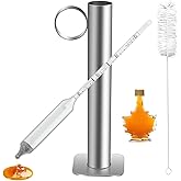 Maple Syrup Hydrometer Stainless Steel Kit- Accurate Density Testing Equipment for Maple Syrup, Candy Making & Homebrew (Incl