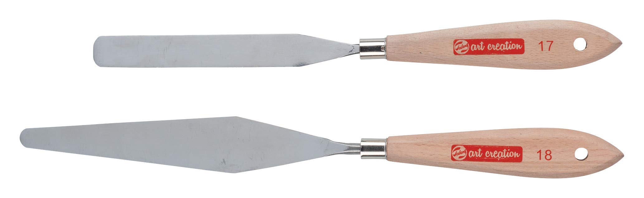 Talens Art Creation - Palette Knife Set - 2 Pieces - Metal - Ideal for Mixing & Cleaning - Suitable for Oil & Acrylic Paints