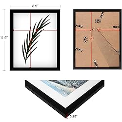 NAOKBOEE 8x11 Picture Frame in Black - Horizontal