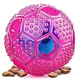 Amuda Pet IQ Interactive Treat Puzzle Food Dispensing Ball, Non Toxic, Bouncy Dog Tooth Cleaning Chewing Training Toys Balls
