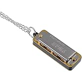 Dresden New Cute Swan Mini Harmonica 4 Hole 8 Tone Necklace Silver