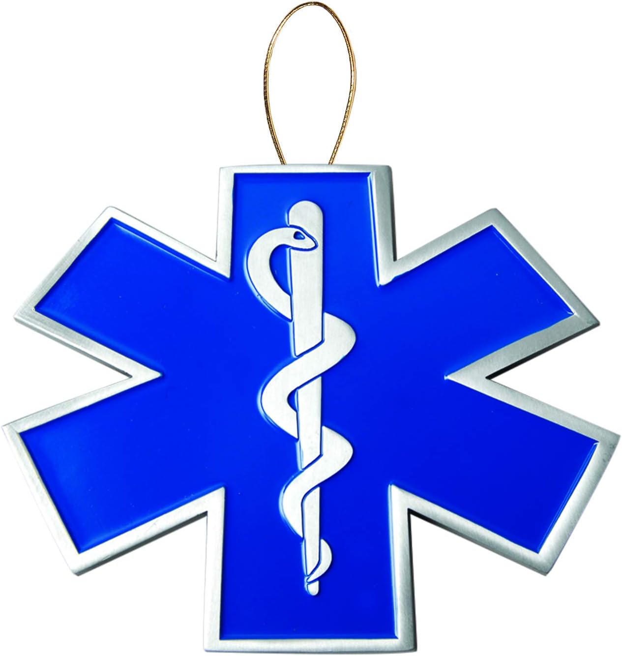 Allied Products EMS Heroes Series Holiday Ornament - Officially Licensed EMS Medallion - Die-cast Metal and Gold Plating