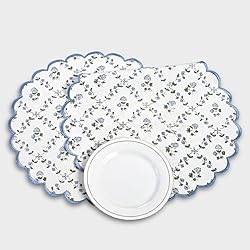 Ridhi Powder Blue Bo-ho Round Place Mat Double