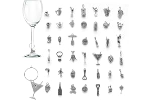 17/20/21/42/50 pcs Wine Glass Charms - Goblet Drink Markers Tags With Buckle Design for Cocktail Champagne Tasting Party Favo