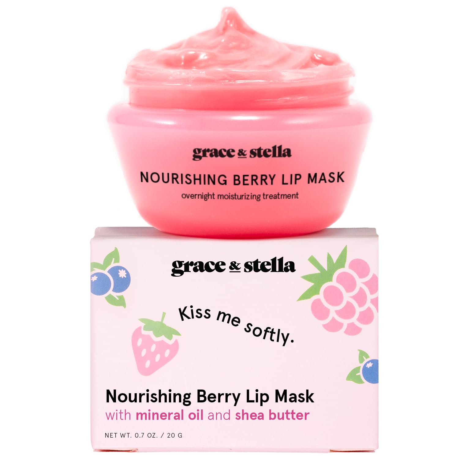 grace & stella Award Winning Lip Butter - Hydrating Lip Balm - Nourishing Lip Mask (1-pack) Travel Essentials, Travel Size Toiletries, Birthday Gifts for Women & Teens - Overnight Lip Repair - Vegan