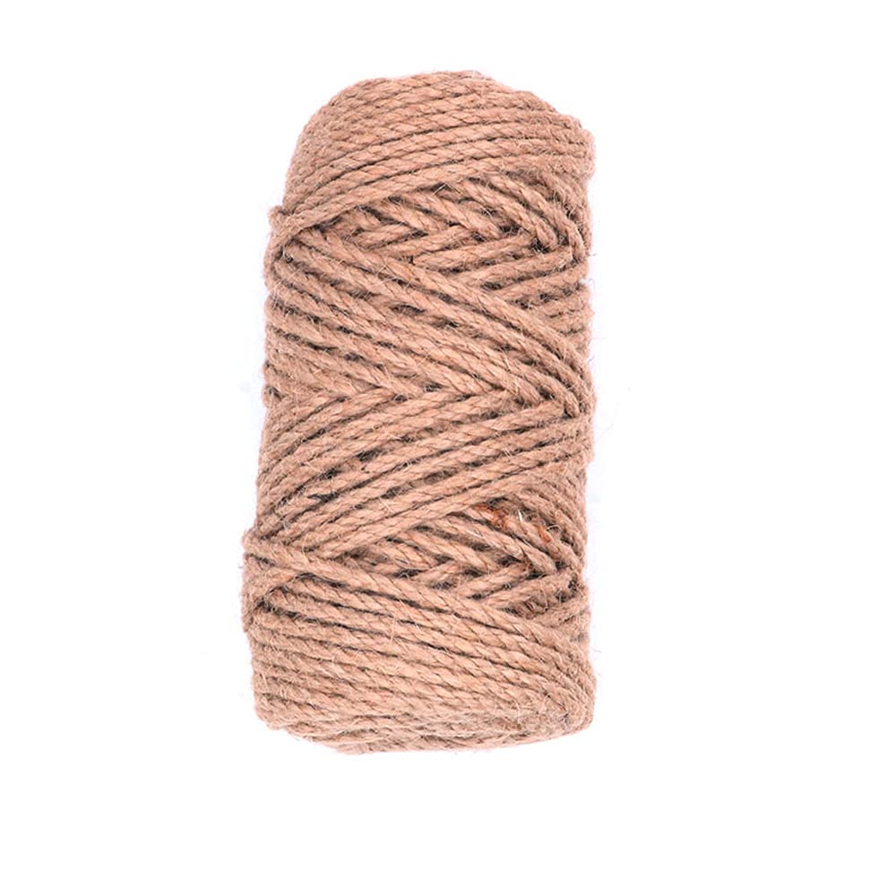 ANCLLO Strong Natural Jute Twine 4mm Thick 50 Meters Long Jute String Rope Roll for Garden Arts Crafts Home Decor Packaging