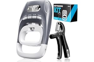 AUWFV Electronic Grip Strength Tester With Adjustable Hand Gripper, Hand Dynamometer of 400lbs/180kg Tester Set with Digital Display – Precision Training for Rehab, Fitness, and Home Gym