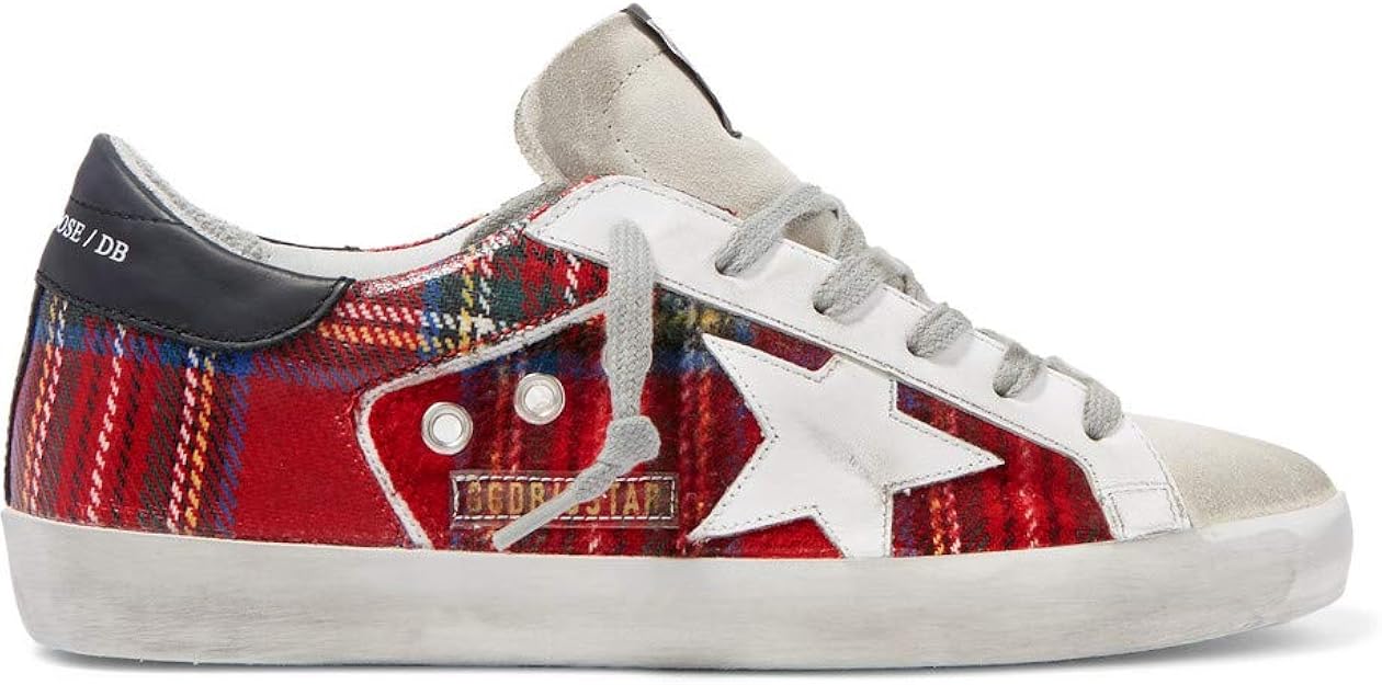 golden goose tartan sneakers