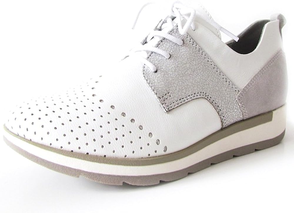 ladies white and silver trainers