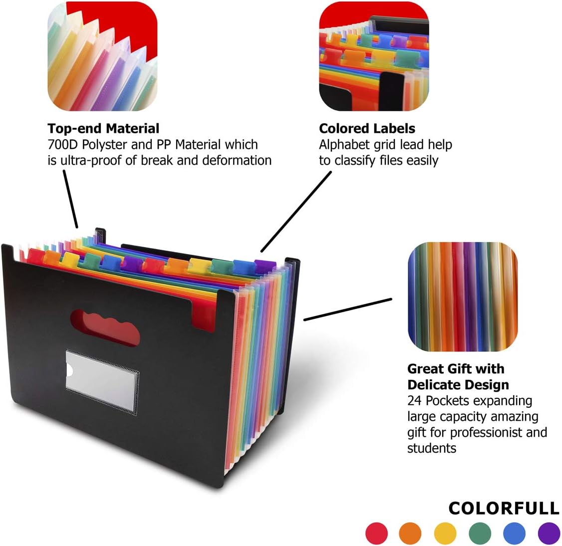 Accordian File Organizer, Expanding File Folder, File Folder Organizer, Paper Organizer Folder, File Organizer Box, File Organizer, Paper Bill Receipt Organizer fits A4 Letter Size (12 Pockets) : Office Products