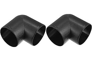 A ABSOPRO Car Air Diesel Heater Duct Car Heater Warm Air Ducting Pipe Elbow Outlet Connector 2.95'' 75mm OD Black (Set of 2)