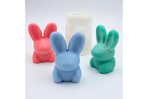 MUXIUNT Easter Candle Bunny Silicone Molds Rabbit Resin Soap Wax Candle Wax Making Mold Silicone Shapes for Candles Resin Making Moldes De para Velas De Silicona para Velas