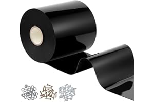 SmoothNovelty 80 ft Long Black Plastic Strip Door Curtain Kit 8 Width x 0.06 Thickness Include Wall Jamb Mount Hanger Set, Black PVC Freezer Door Curtain Fit Walk in Cooler Warehouse Garage Gate