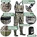 Foxelli Chest Waders – Waterproof 2-ply Nylon/PVC Camo Hunting Fishing Waders for Men and Women with Boots