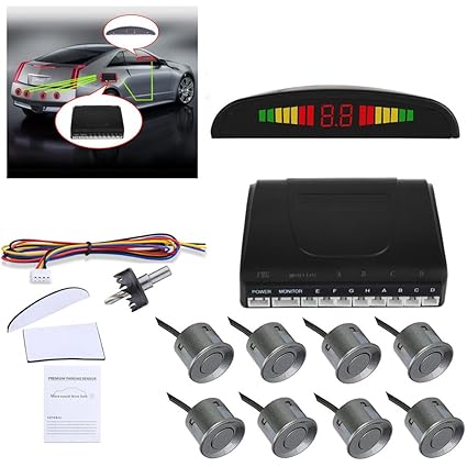 Amazon.com: 8 Parking Sensor Car Parking Reversing Rear View Backup ...