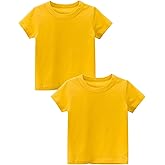 Youdesney Boys Short Sleeve Shirts, Kids Crewneck T-Shirts, Girls Casual Cotton Top Tee