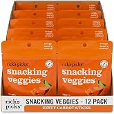 Rick's Picks Snacking Pickles &amp; Veggies - Single-Serve Snack Pouches, Non-GMO, All Natural, Gluten-Free (Zesty Carrot)