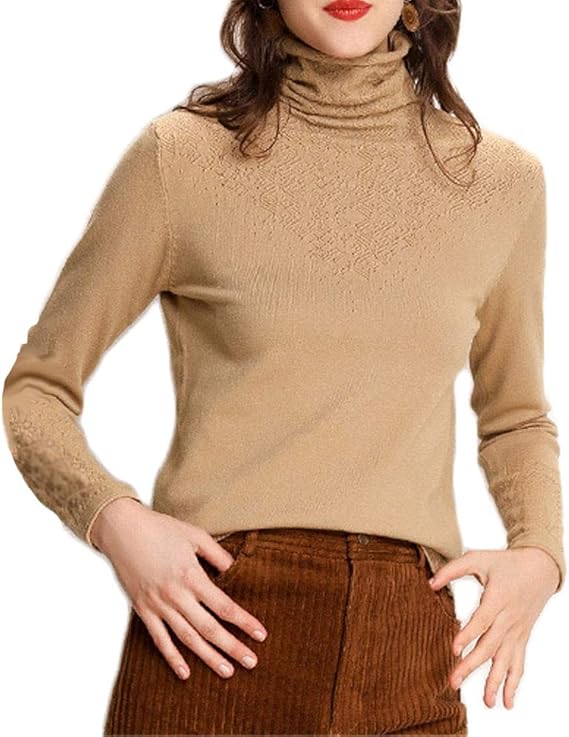 Amazon Superi6レディース ニットセーター タートルネック カットソー トップス 長袖 インナー 秋レディース ハイネック プルオーバー セーター 通販