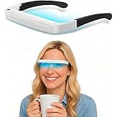 Light Therapy Glasses, Blue-White UV-Free Light Therapy, Portable Daylight, Wearable Sunlight, Boost Energy, Relief for Sleep Problems, Jet Lag, Equivalent to 10000 Lux