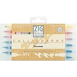 Kuretake Zig Memory System Kalligraphie-Set – 8 Stifte Mit 2 Mm & 5 Mm Doppelspitze Für Lettering & Blending