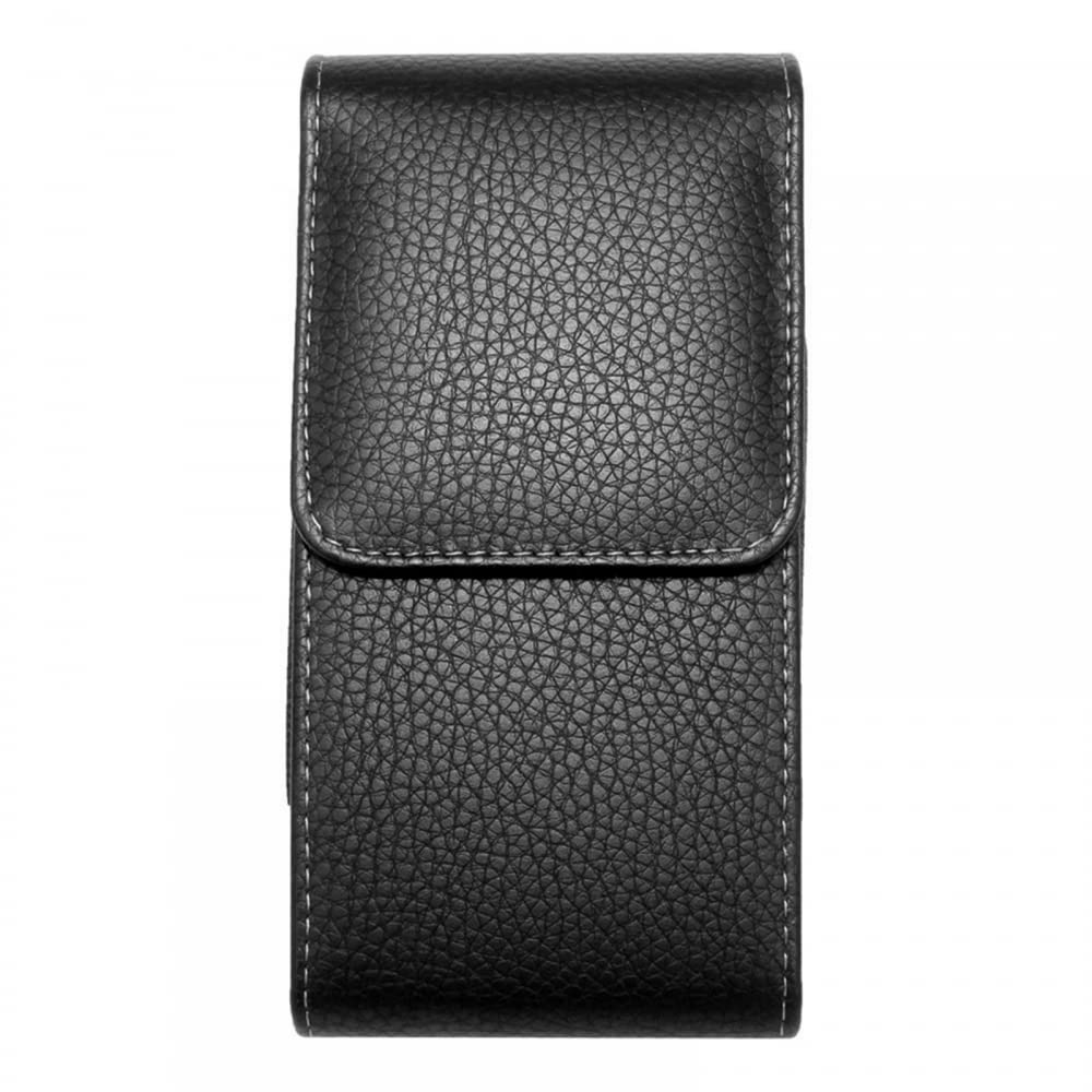 PU Cell Phone Case, Vertical Wear-Resistant Phone Holster Waterproof Phone Belt Clip Holder for 6'' 6.5'' 7'' Mobile Phones