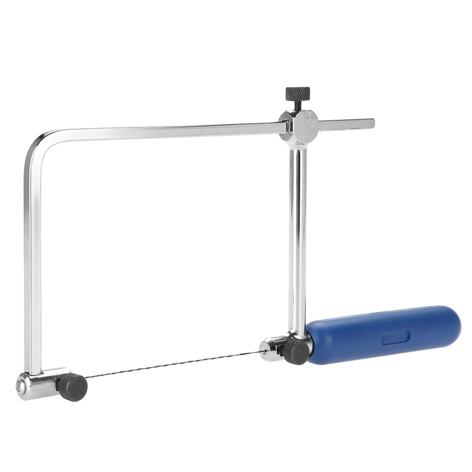 Adjustable Woodworking Saw, Multi-Use Handsaw with U-Shaped Frame 6 Spiral Replacement Blades for Wood Glass Metal - Fret Coping Saw Tool Model ASB400 500