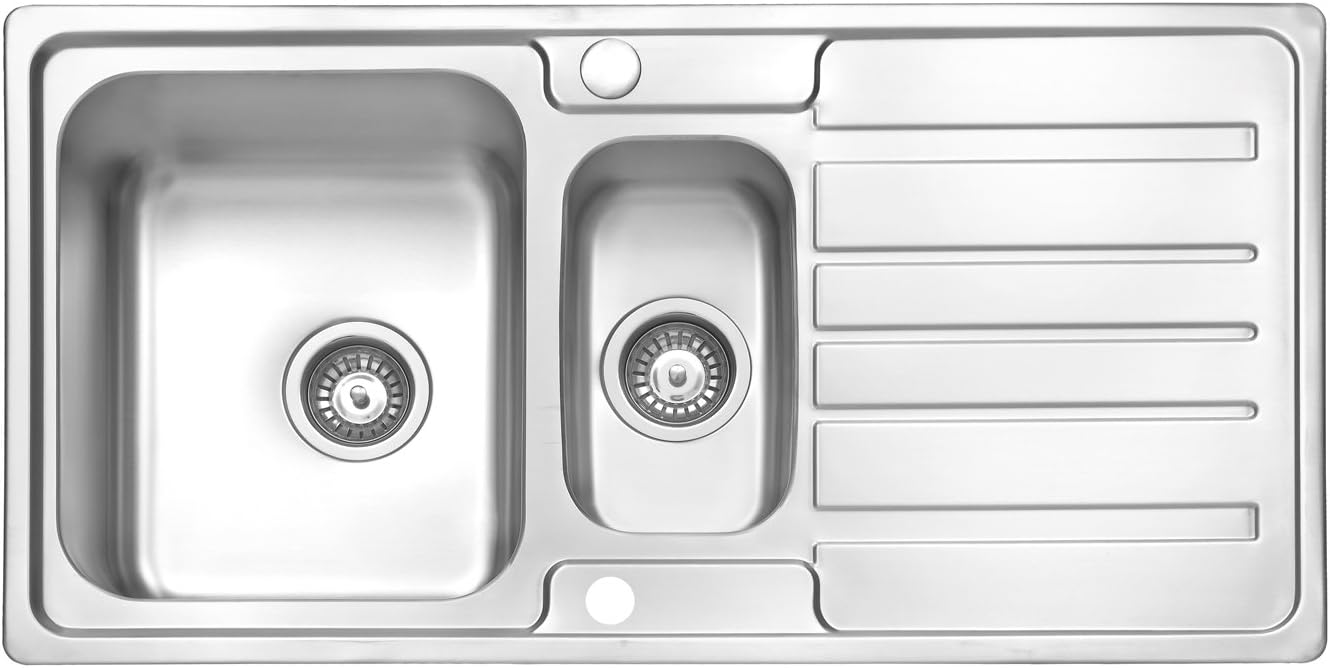 JASS Ferry Brilliant Stainless Steel Kitchen Sink 1.5 One Half Square