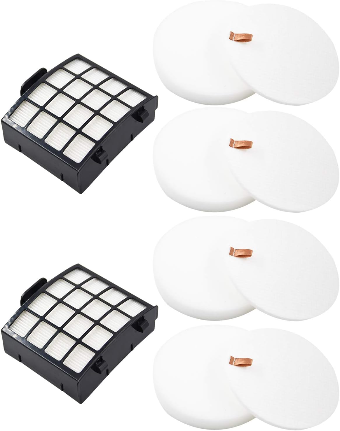 Filter Replacement for Shark Vertex DuoClean PowerFin Upright Vacuum AZ2000, AZ2000W, AZ2002 Part XFFKAZ2000, XHFAZ2000, 4 Foam, 4 Felt, 2 HEPA Filters: Appliances