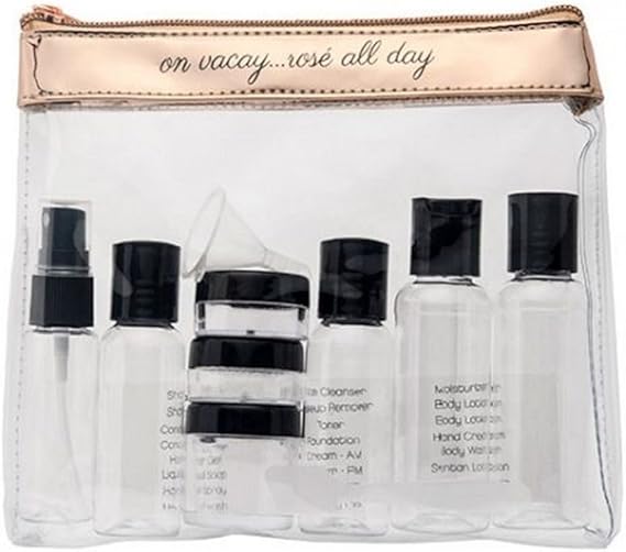 on vacay luggage rose gold