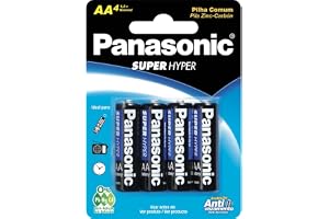 Pilha AA Panasonic, Comum, 4 Unidades