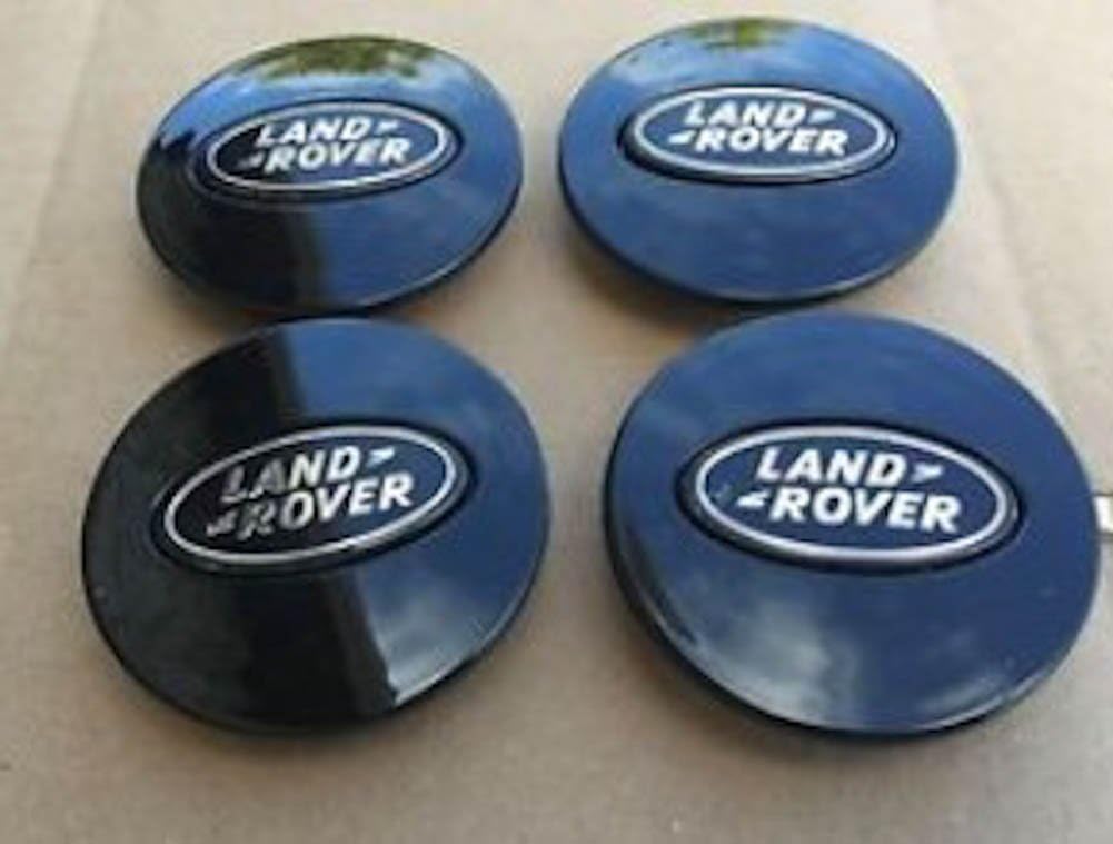 Set Of 4 Land Range All Black Center Wheel Hub Caps Badge Emblem