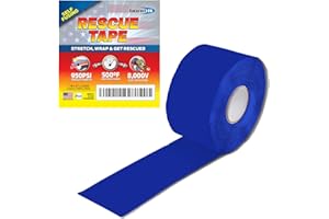 BOND IT Rescue Tape, Self-Fusing Silicone Tape, Emergency Plumbing Pipe & Radiator Hose Repair, Electrical Insulation, Military Std, 1" x12', Blue