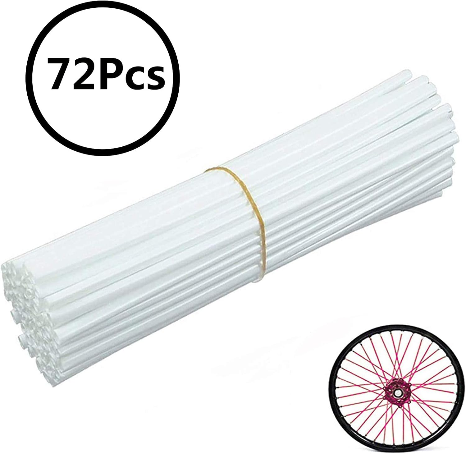 Universal Bicycle Spoke Covers 72Pcs Motorcycle Wheel