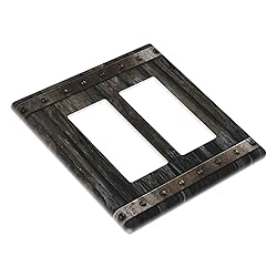Rustic Country Barn Door Double Rocker Light Switch