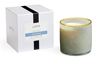 LAFCO New York Signature Candle - 90-Hour Burn Time - Reusable, Hand Blown Glass Vessel - Made in The USA