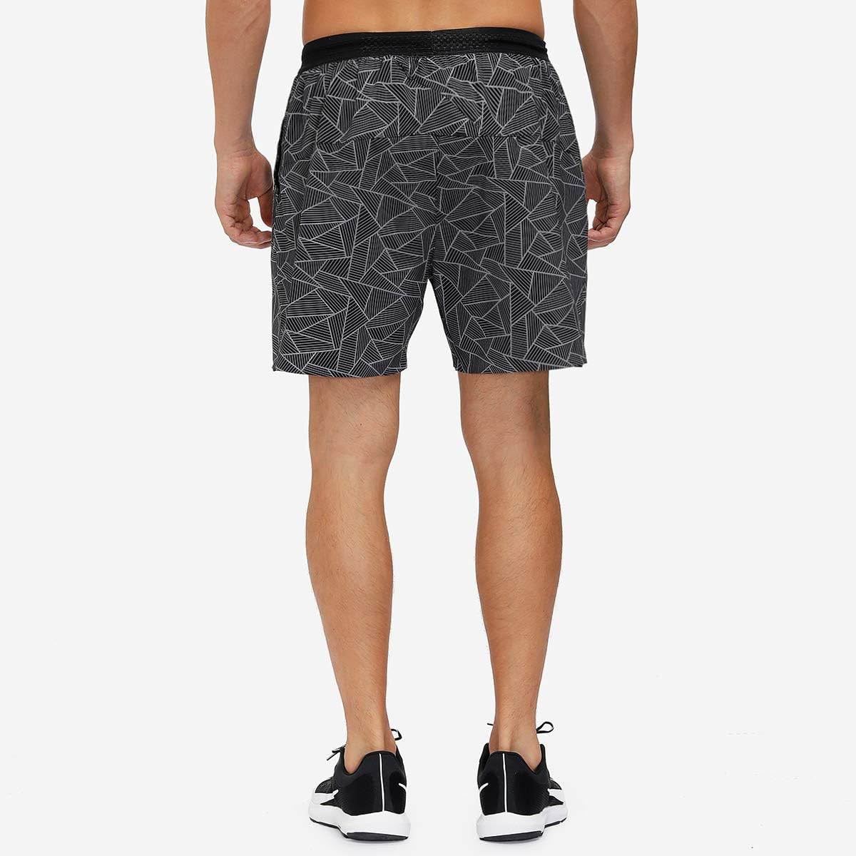 Libin Men's 5 Inch Inseam Running Shorts Quick Dry Fit Workout Gym Athletic Shorts with Brief Liner,Zip Pocket: Clothing