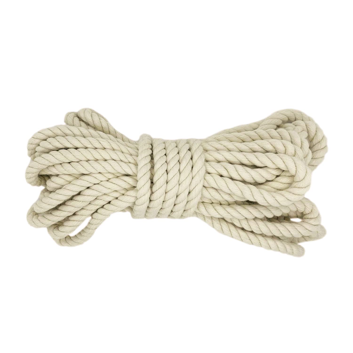 Thick Cotton Rope Macrame Cord for Garden Crafting Decoration 10mm x 33ft Wall Hanging Plant Hanger Strong String Beige